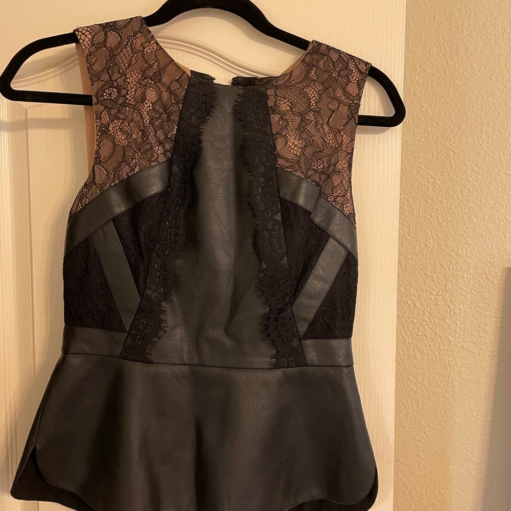 BCbG max Zaria leather top
